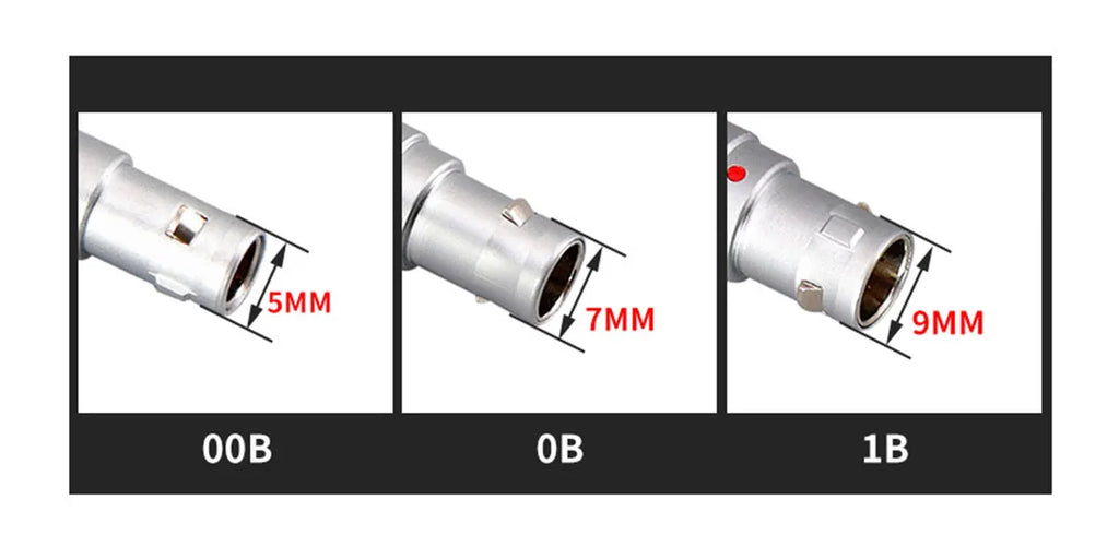 1Set 0B Connector 2 3 4 5 6 7 9 Pin FGG Plug For Sound Device Metal Circular  Plug Cable Connector EGG Socket