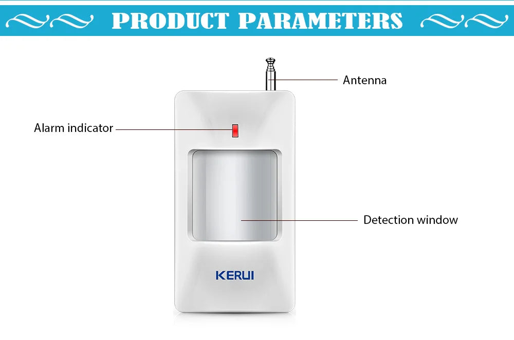 KERUI Wireless Intelligent PIR Motion Sensor Alarm Detector For GSM WIFI W181 W202 Home Burglar Anti-Theft Alarm System Security