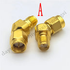 NEW BRASS SMA ADAPTER 45 Degree 4 type RP SMA Male To RP SMA Female 45 135 Degree Adapter Connector