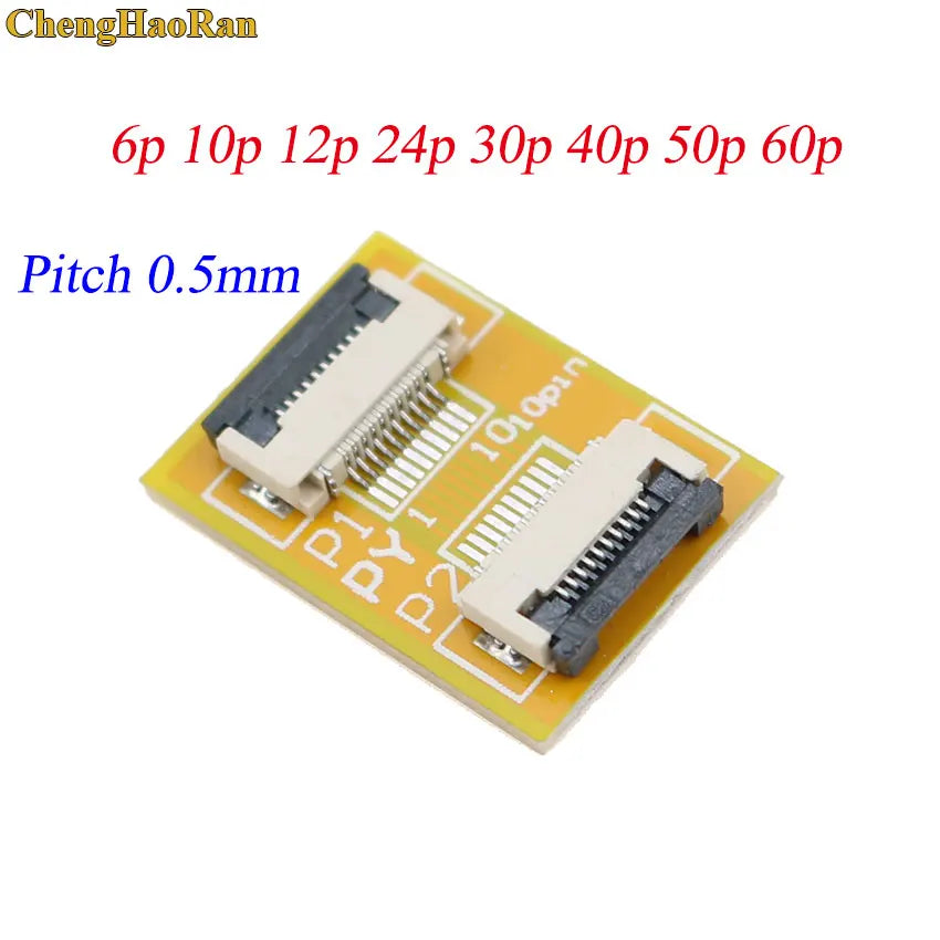 ChengHaoRan 1pc FPC FFC Flexible Flat Cable Extension Board 0.5 Pitch 6pin 10pin 12pin 24pin 30pin 40pin 50pin 60pin Connector