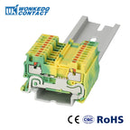 PT-1.5 Push-in Electrical Terminal Block, Din Rail Wire Connector, Spring Feed-Through Strip Cable Plug PT1.5,  1.5mm