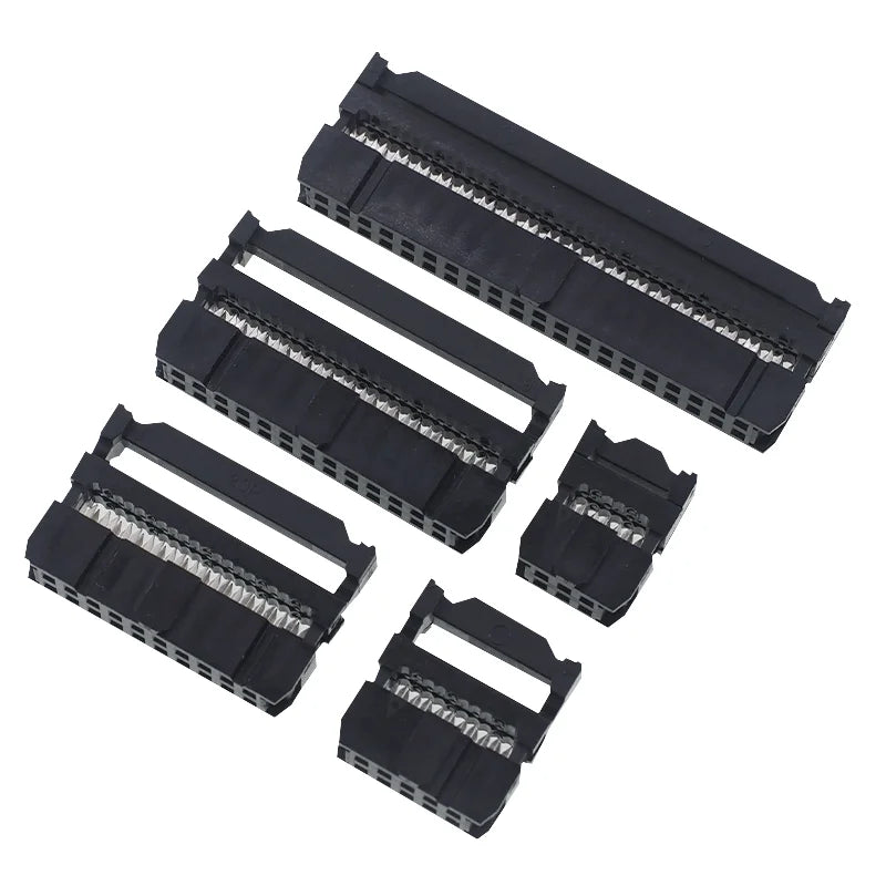 10Pcs FC 6P/8/10/12/14/16/20/26/30/34/40/50 Pin 2.54mm Pitch Female IDC Socket Connector Ribbon Cable Connector
