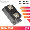 Industrial Relay Switch Module 400A 500A DC/AC AC/AC 480V SSR Dielectric Strength 4000V Single Phase Solid State Relay