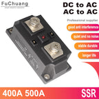Industrial Relay Switch Module 400A 500A DC/AC AC/AC 480V SSR Dielectric Strength 4000V Single Phase Solid State Relay
