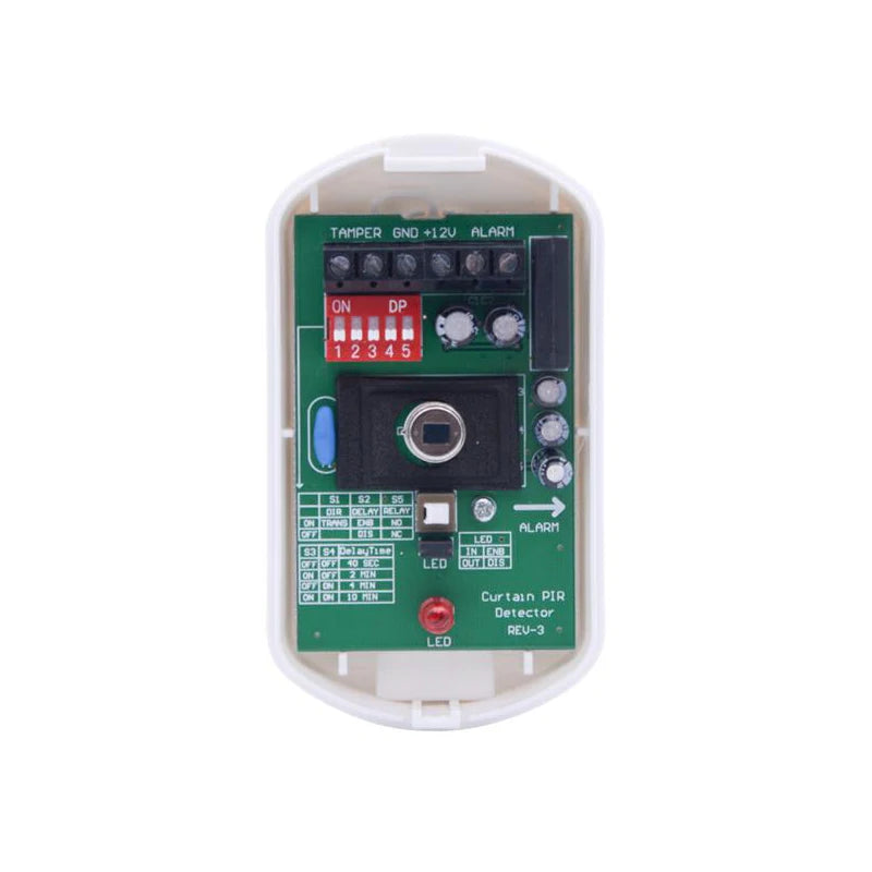 Professional Indoor DC12V Wired Curtain Motion Sensor - PIR Sensor for Home Security, Anti-tamper,  9m×1.2m  10° Detection