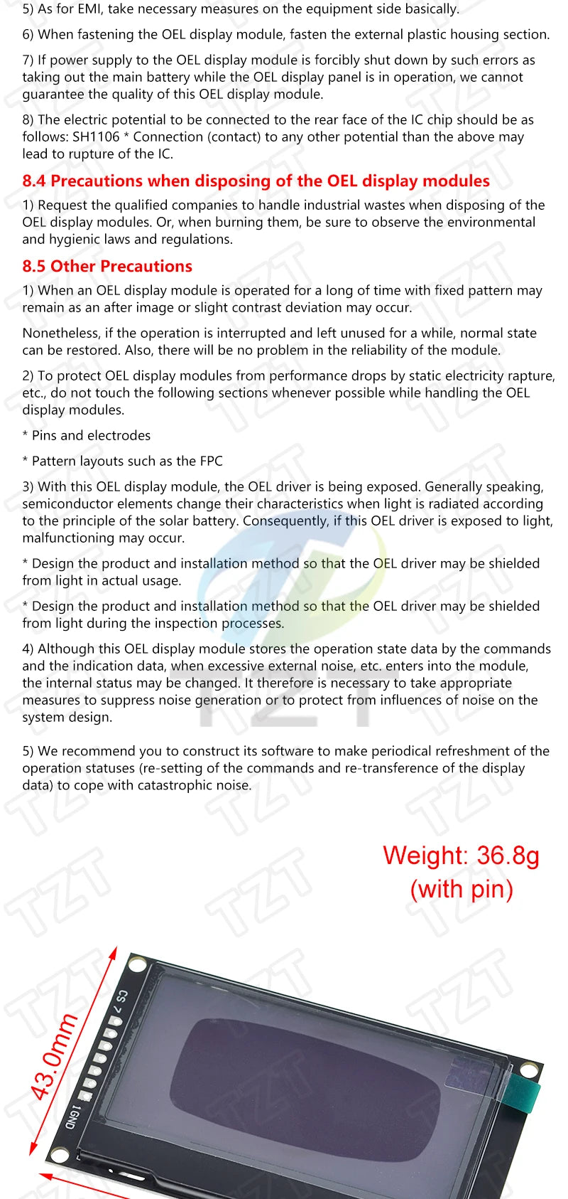 2.42 inch 2.42" OLED Display Module 128x64 LCD HD Screen Module SSD1309 7 Pin SPI/IIC I2C Serial Interface for Arduino UNO R3