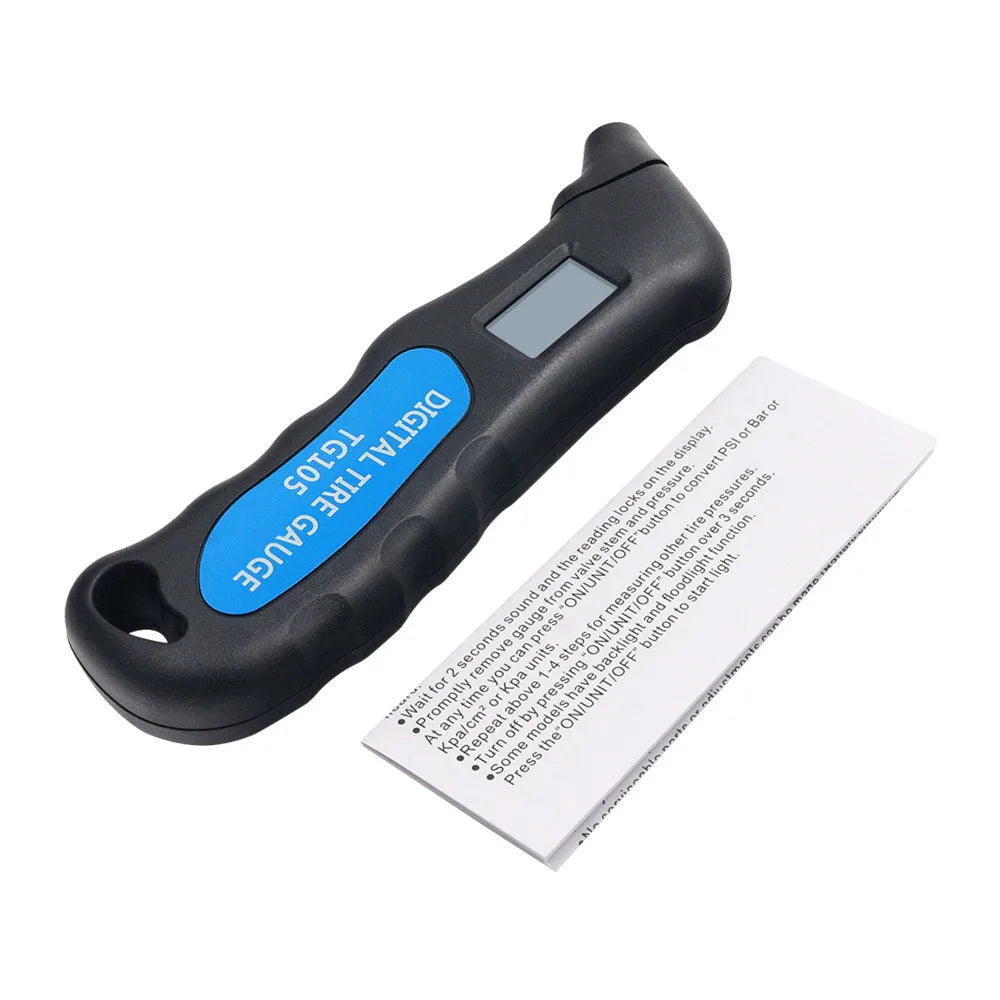 Mini Digital Car Tire Tyre Air Pressure Gauge Meter LCD Display Manometer Barometer Tester For Auto Truck Motorcycle E-Bike Bike