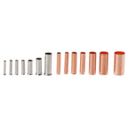970pcs Copper Connecting Pipe Wire Joint Small Copper Tube Terminal Cable Lug Bootlace Ferrule Kit With Heat Shrink Tube Plier