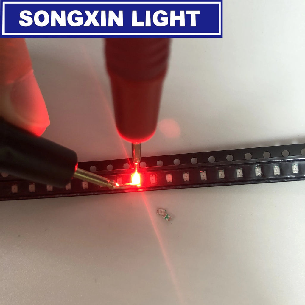 100pcs 0805 (2012) SMD LED Emitting Diode Kit Lamp Chip Light Beads Warm White Red Green Blue Yellow Orange UV Pink Micro 3V SMT