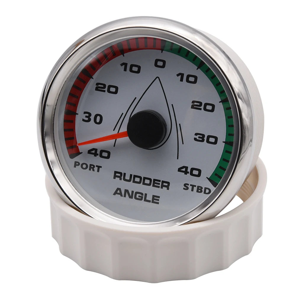 12V/24V STBD PORT Rudder Angle Meter 85mm Rudder Angle Indicator with 0-190 ohm Rudder Angle Sensor 7 Color Backlight Customized