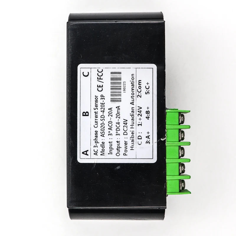 3 phase current transducer three phase current transmitter sensor 5A analog output 4-20mA/0-20mA/0-5V