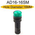 AD16-16SM 2V 24V 110V 220V 380V Flash Led Alarm Indicator Light Buzzer LED Active Buzzer Beep Alarm Indicator Red Green Yellow