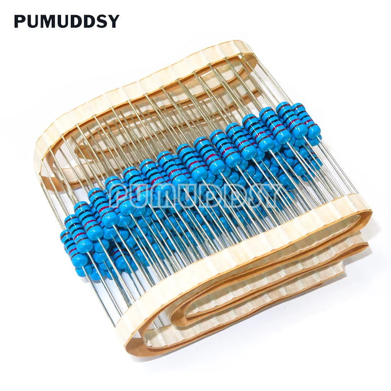 20PCS 1W Metal Film Resistor 1% 1R ~ 1M 2R 10R 22R 47R 100R 330R 1K 4.7K 10K 22K 47K 100K 330K  470K 1 2 10 22 47 100 330 Ohm