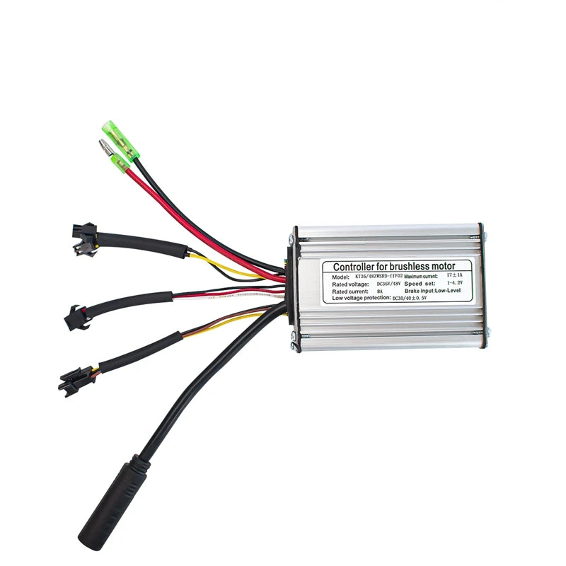 KT Brushless Controller 36V 48V Electric Bike 250W 350W Sine Wave Hall Sensor 15A 17A 6 Mosfet E-bike Scooter Controller Parts