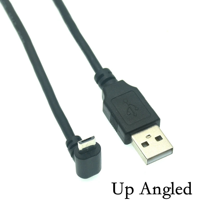5M 3M 90 Degree Up Down Left Right Angled USB Micro USB Male To USB Male Data Fast Charging Connector Short Cable Cord 25CM-5M
