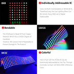WS2812B RGB LED Digital Flexible Individually Addressable Panel Light WS2812 8x8 16x16 8x32 Module Matrix Screen DC5V