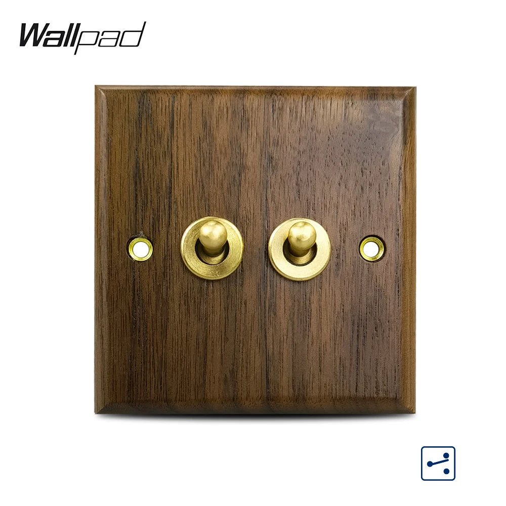 Toggle Wall Switch 1-4 Gang, Solid Wood Frame, EU French Wall Socket, Flush / Surface Mounting, Z6 Wallpad