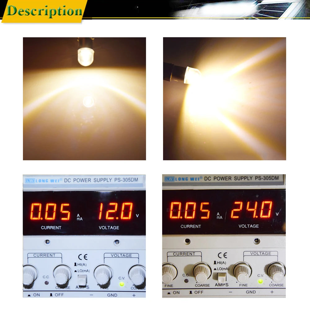 10X BA9S T4W BAX9S BAY9S BAW9S LED Lights Bulb For Auto Interior Dome Map Reading Light Side Marker Lamp Warm White 6V 12V 24V