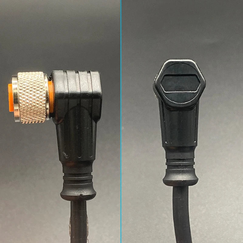 Cloweit M12 3 4 5 8 Pins PVC LED IP67 Sensor Cable Connector Type A Socket Plug 2m Waterproof  Male&Female Straight Angle