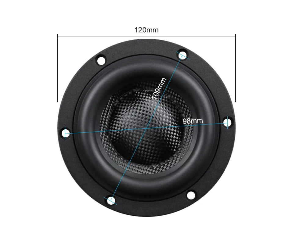 AIYIMA 1Pcs 4 Inch Subwoofer Speaker HiFi Home Theater Glass Fiber Cone Audio Speaker 4 8 Ohm 80W Loudspeaker
