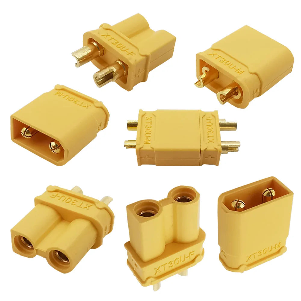 1/2/5Pair XT30 Connector XT30U Male Female Bullet Battery Charger Banana Plug Jack Connector For DIY RC Lipo Quadcopter Parts