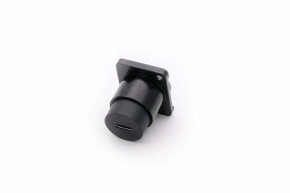 Waterproof D Type Chassis Connector,Type C Female to Female USB-C Converter Adapter Type-C Panel Mount DIY Jack with Dust Cover