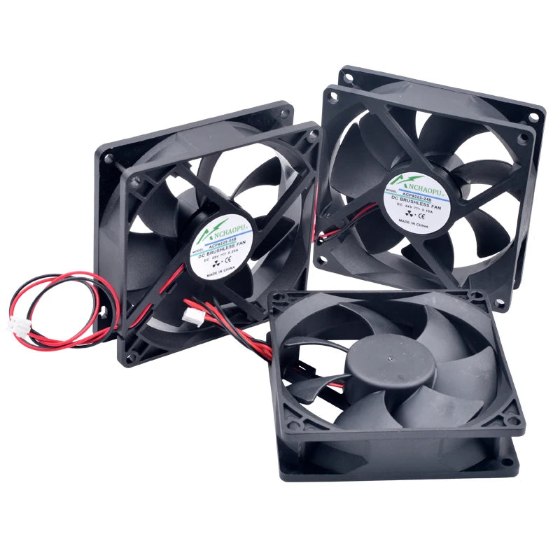 ACP9225 9cm 92mm fan 92x92x25mm 9025 DC5V 12V 24V 2pin Cooling fan for chassis power inverter