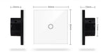 EU AC100-240V Tempered White Crystal Glass Touch Switch Panel Wall Light Switches Sensor Button 1/2/3Gang Lamp Interruttore