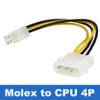 CPU 4 pin Molex 4pin to EPS 8pin Power Adapter,ATX P4 Molex 4 pin to 8 pin Power Extension Cable,ATX 12V 4-pin PSU Motherboard