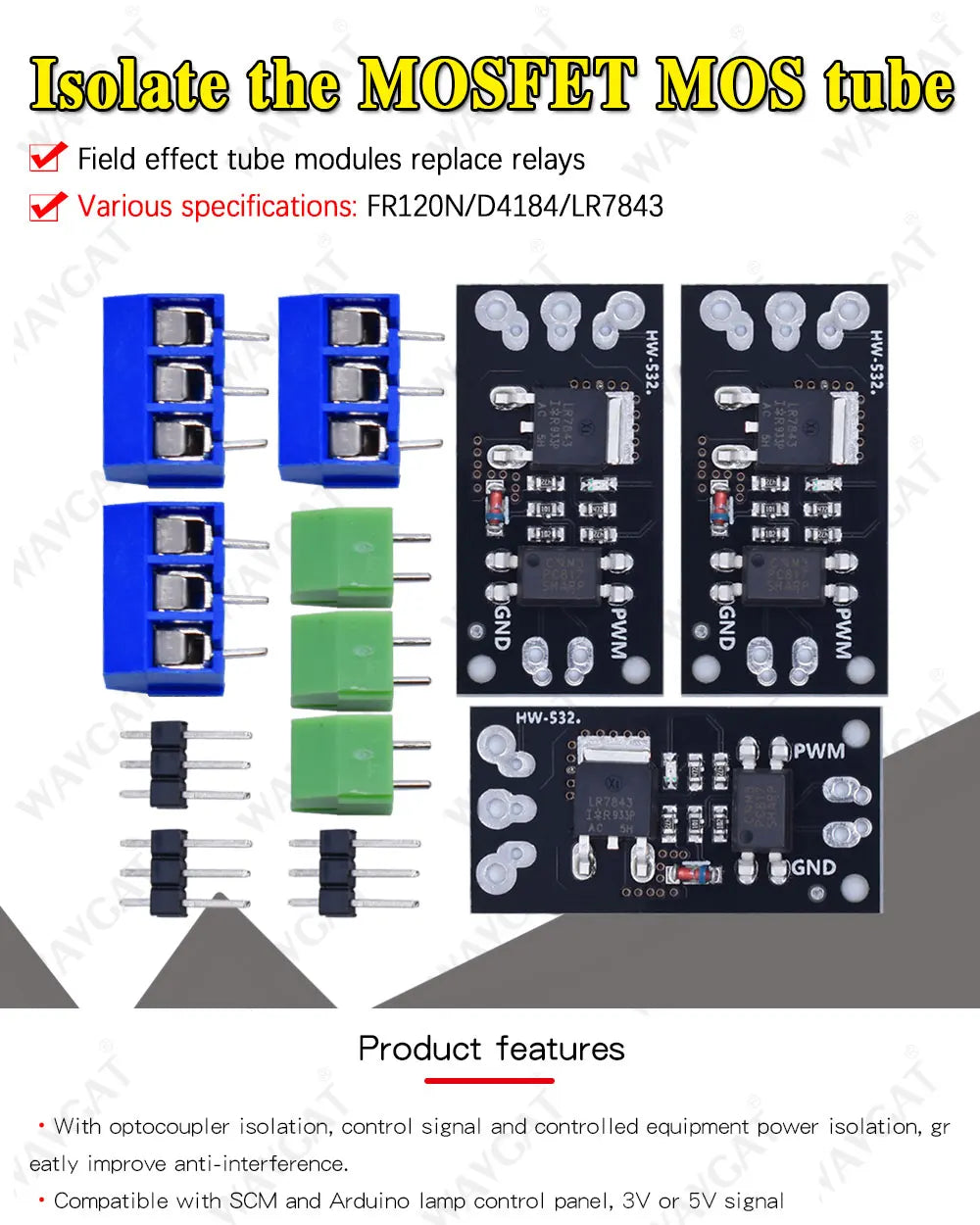 LIZAO FR120N Isolated MOSFET FET Module 100V 9.4A 30V 161A 40V 50A Board LR7843 AOD4184 D4184 Replacement Relay MOS Tube