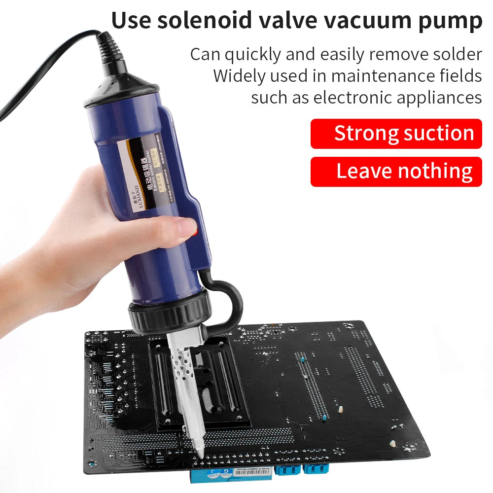 LUXIANZI Electric Suction Tin Gun Powerful Desoldering Pump Hand Welding Tools Removal Vacuum Soldering Sucker Pen Desolder