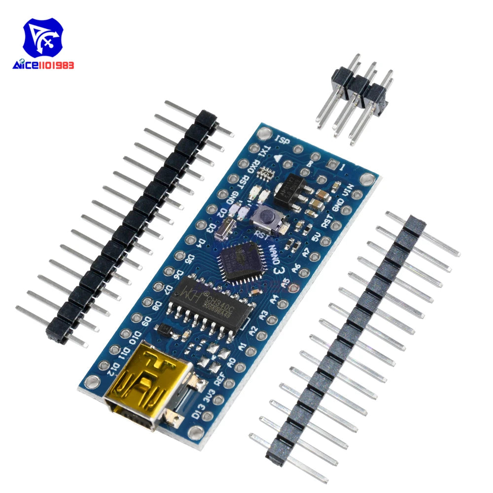 diymore for Arduino Nano V3.0 ATmega168 CH340 CH340G Mini USB Microcontroller Module Development Board for Arduino