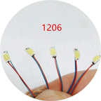 10pcs/lot wired 20cm long 7-color LED patch lights 4 sizes 1206 0805 0603 0402 Building microscene toy layout lights