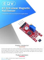 KY-024 Linear Magnetic Hall Sensor Board Switch Speed Counting Hall Sensors Module For Arduino Diy KY024 Hall Sensor