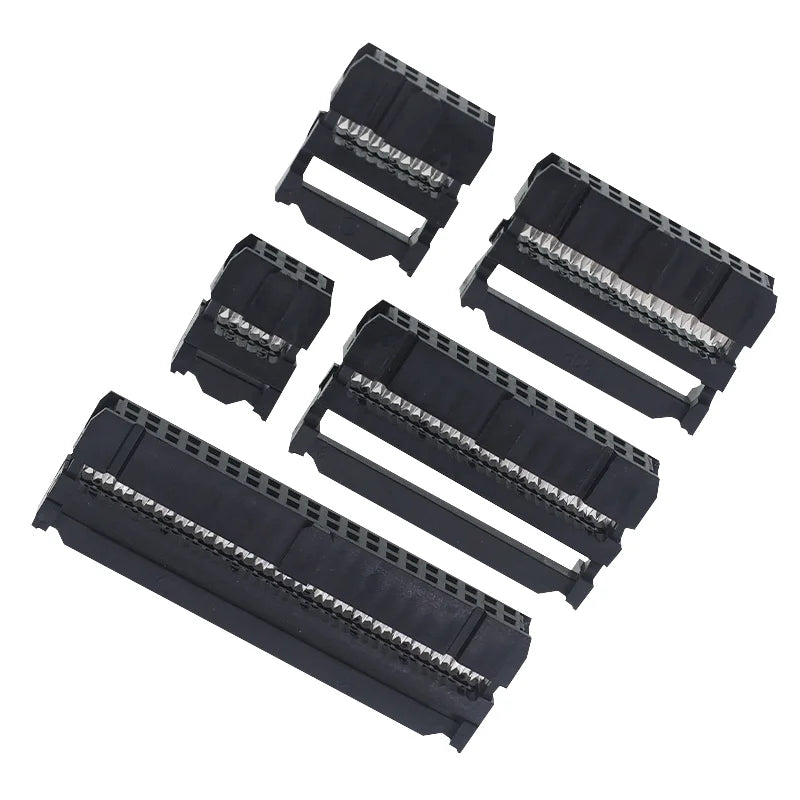 10Pcs FC 6P/8/10/12/14/16/20/26/30/34/40/50 Pin 2.54mm Pitch Female IDC Socket Connector Ribbon Cable Connector