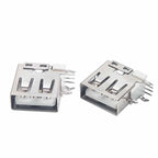 5/10Pcs USB 2.0 Type A Female Connector 90 Degree Right Angle Side Mount PCB Socket Adapter