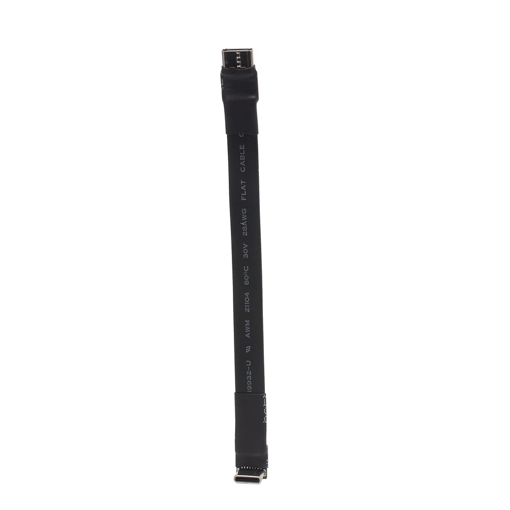 USB 2.0 Type C Ribbon Flat Cable Shielded Extension FPC Cable USB 2.0 USB-C 90 Degree Up/Down Angled Connectors 5CM-3M For TV PC