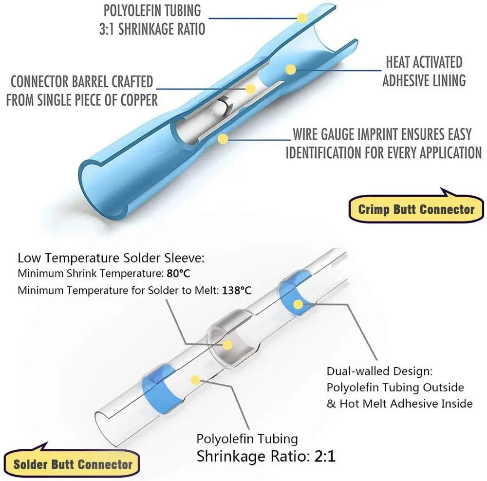 Wire Connector Electrical Connectors Solder Stick Wire Connector Solder Heat Shrink Waterproof Crimp Cable Terminals for Cable