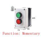 start and stop self-reset Momentary Waterproof button box switch emergency stop industrial control box