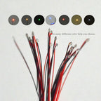 10PCS SMD Lamp Wired Led 0402 0603 0805 1206 Pre-soldered Micro Litz Wired Chip 20cm 3V Railway Model Scenes