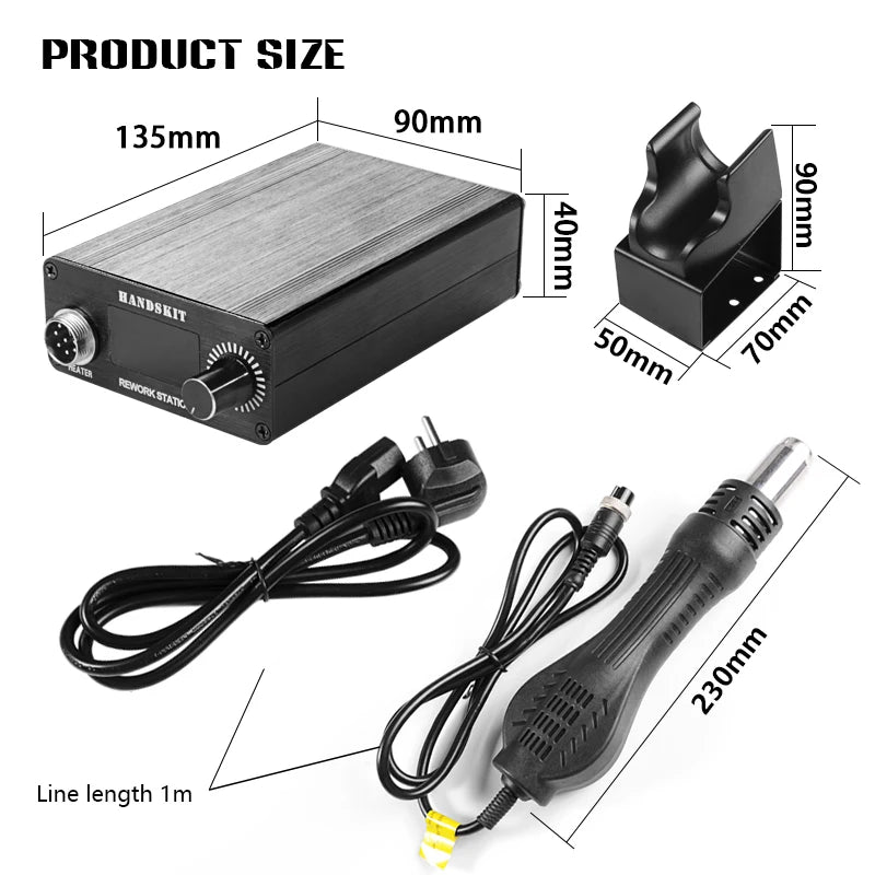 T12 Heat Guns OLED Digital Display Temperature Soldering Station Portable BGA Rework Hot Air Gun Home Diy Repair Tools