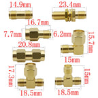 18Pcs/Box SMA Connector Kit Gold-plated Brass SMA & RP-SMA Male Female Straight Right Angle RF Coaxial Adapter Coaxial Adapter
