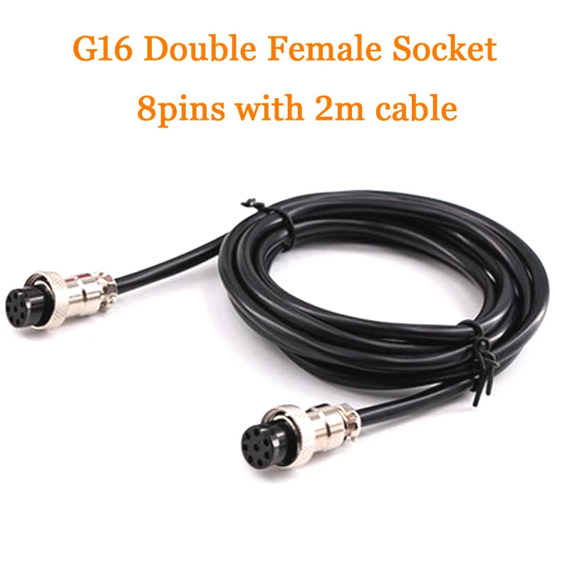 Double GX16 2/3/4/5/6/7/8/9/10Pins Female Air Aviation Connector Power Cable Electrical Terminal Wire Lines Socket with 2m cable