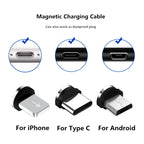 Magnetic Cable Micro USB Type C Magnetic Charge Charger Cable for Huawei Samsung Android Mobile Phone 1m 2m cable