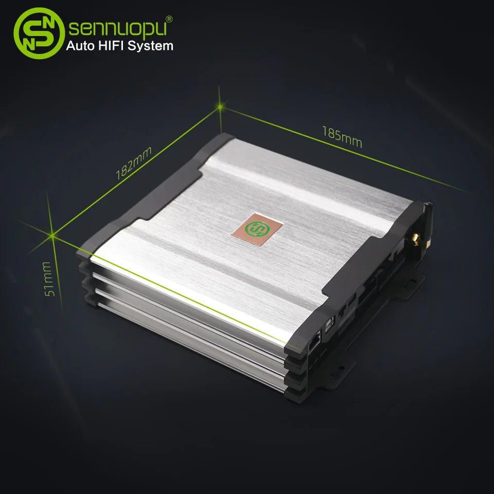 Sennuopu 12 Channels Digital Sound Processors DSP 8 Channels 50 Watts RMS Power Audio Amplifier with Bluetooth Player X812