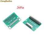1pcs 4P-- 50P 0.5mm Pitch Connector SMT Adapter to 2.54mm 1.00 Inch Hole FPC FFC Cable Welded Board + Double Row Straight Pin