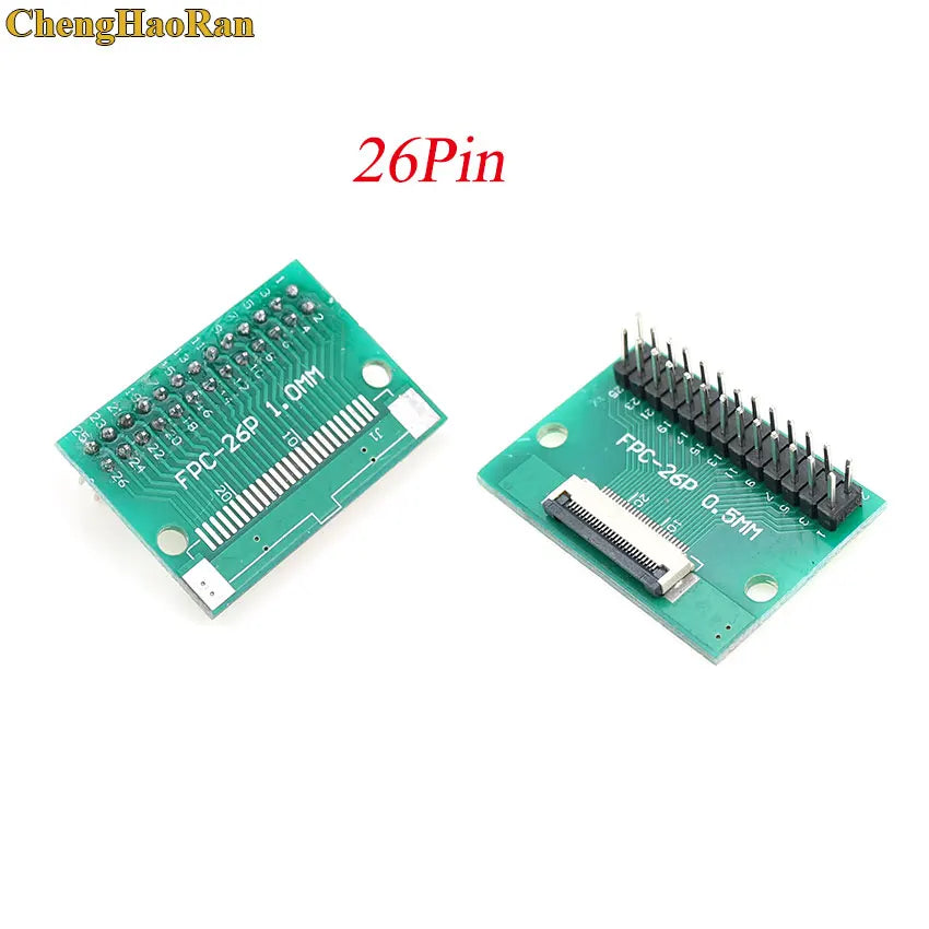 1pcs 4P-- 50P 0.5mm Pitch Connector SMT Adapter to 2.54mm 1.00 Inch Hole FPC FFC Cable Welded Board + Double Row Straight Pin