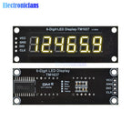 0.36 Inch 0.36" 4/6-Digit Red/Green/Yellow/Blue/White LED Digital Display Tube Decimal 7 Segments TM1637 Module For Arduino