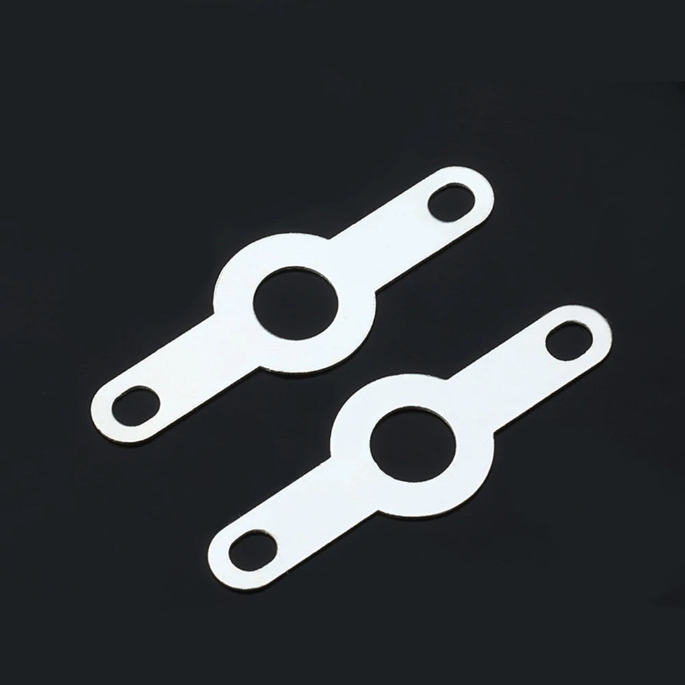 50pcs/100Pcs Silver-plated Copper double Head Soldering Terminal M2.2-M4.2 Circular Weld Washer Welding Sheet Soldering Lug