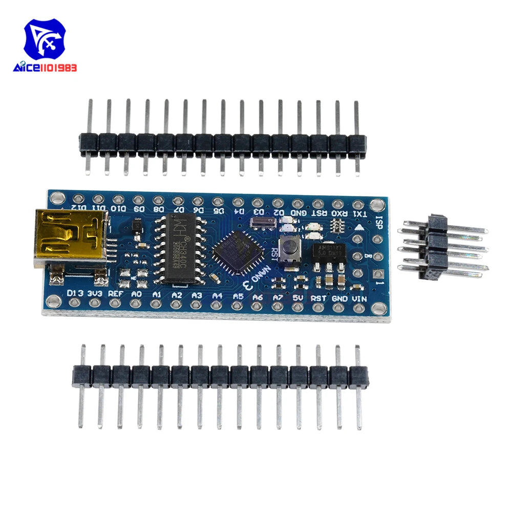 diymore for Arduino Nano V3.0 ATmega168 CH340 CH340G Mini USB Microcontroller Module Development Board for Arduino